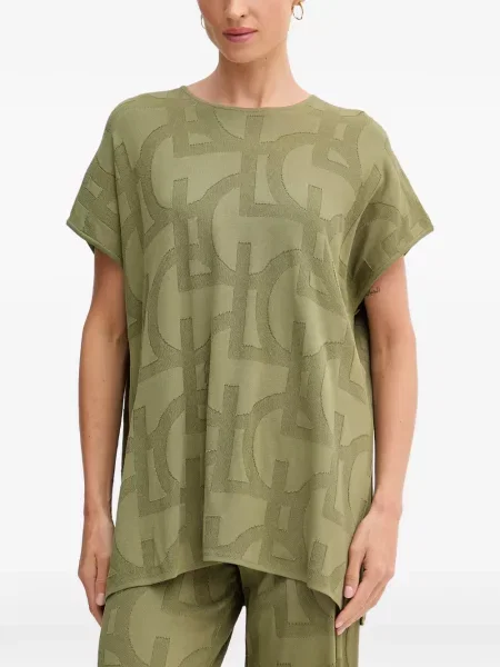 Scurt tricou Lola_casademunt din jacard cu autograf verde