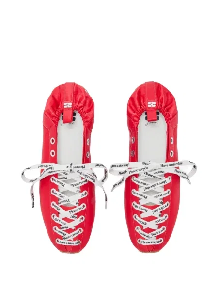 Stahovací šňůrka tenisky Ganni červené