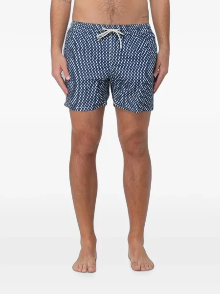 Slip de baie Mc2 Saint Barth cu imagine cu cordon albastru