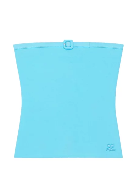 Bluzka Courreges na sprzączkę niebieska