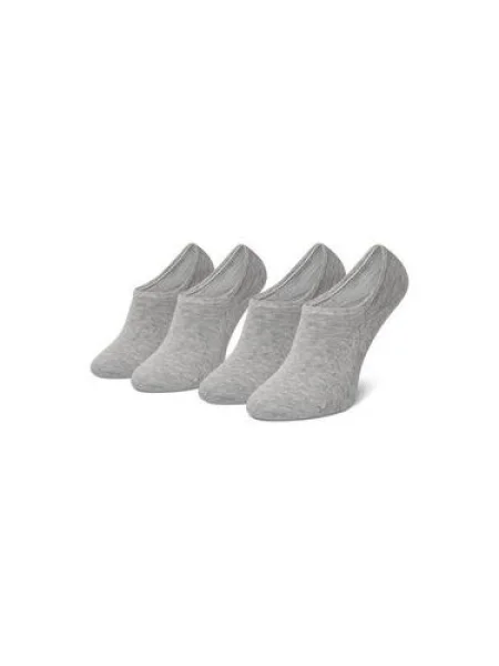 Tommy Hilfiger Set de 2 perechi de șosete medii de damă gri