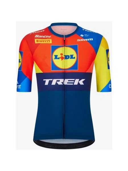 Koszulka rowerowa Lidl-Trek Replica krótki rękaw XS niebieska