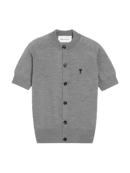 Kardigan Ami Paris wełniany szary