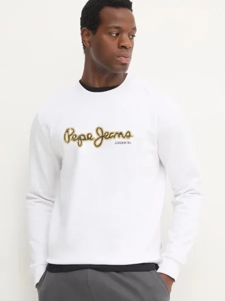 Суитчър Pepe Jeans с принт бяло