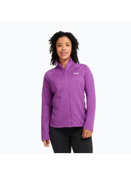 Bluză fleece pentru femei Jack Wolfskin Anytrail Full Zip freesia