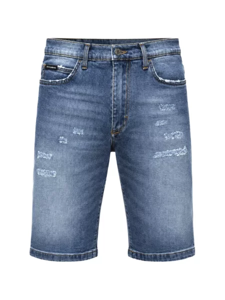 Cu centură pantaloni scurți Dolce & Gabbana albastru