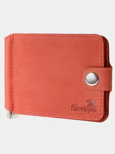 Кожаный кошелек Shvigel красный
