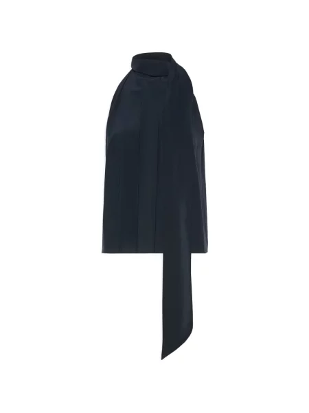 Top Max Mara de mătase albastru