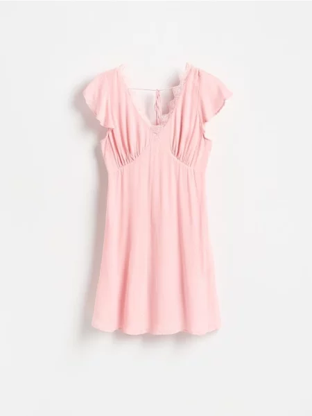 Reserved Rochie mini cu conținut ridicat de roz-piersică roz