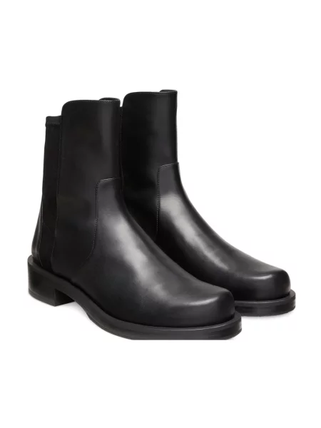 Botki Stuart Weitzman skórzane czarne