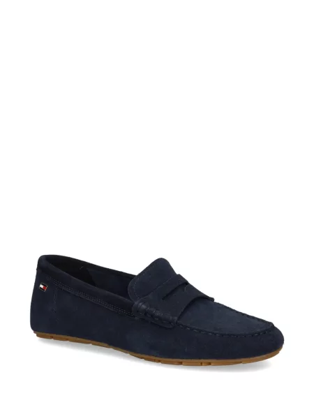 Szarvasbőr loafer Tommy Hilfiger kék