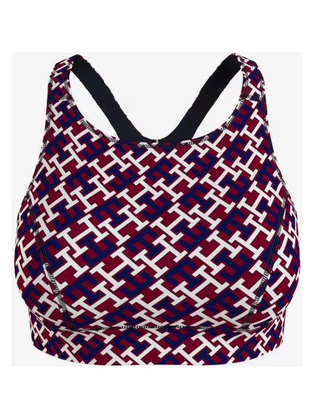 Biustonosz Tommy Hilfiger Intensity w kolorze czerwono-biało-czarnym XS czerwony