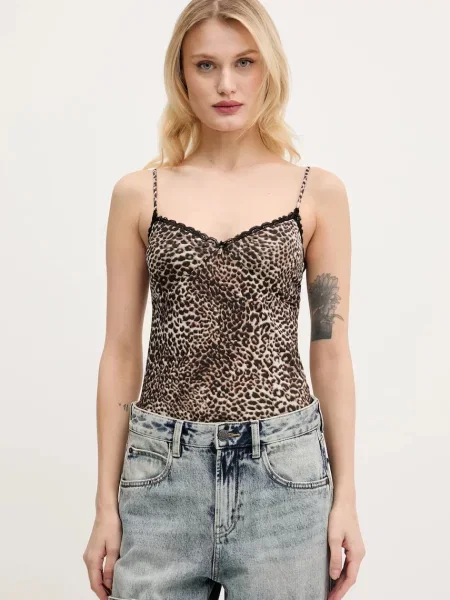 Топ Miss Sixty с принт кафяво