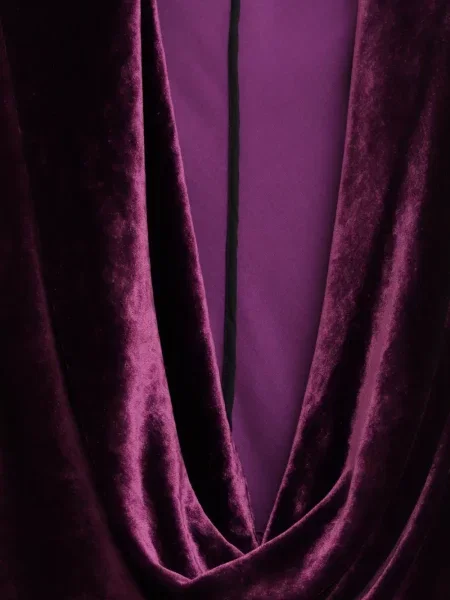 Top Maison Margiela de catifea drapat violet