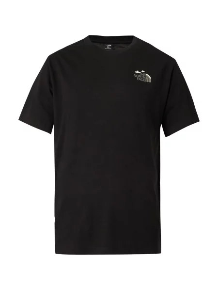 THE NORTH FACE Tricou NAT HIGH SOCIETY gri / negru alb