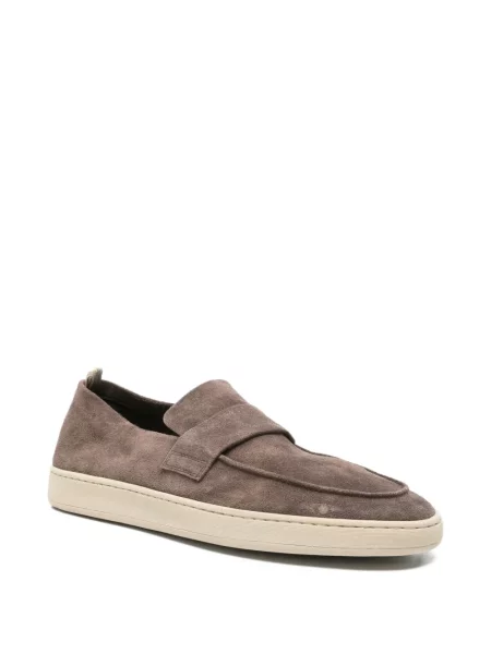 Pantofi loafer Officine Creative cu bretele maro