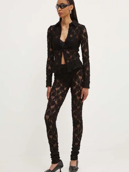 MSGM legginsy gładkie czarny