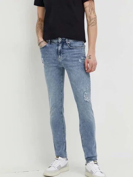 Дънки Karl Lagerfeld Jeans синьо