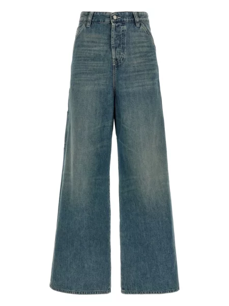 Szerokie jeansy Diesel D-Sire niebieskie
