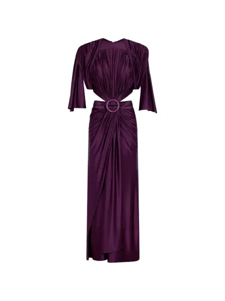 Rochie maxi Rabanne cu volane violet