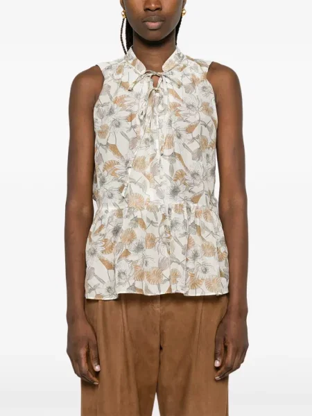 Gėlėtas raštuotas palaidinė be rankovių Hemisphere kaklaraiščiai