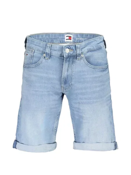Pantaloni scurți din denim Tommy Hilfiger albastru