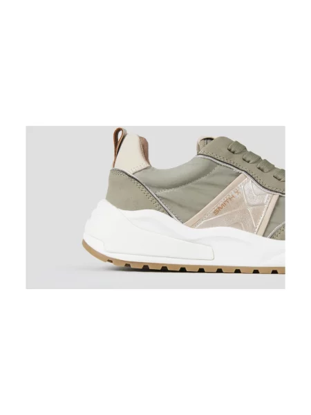 Lniane sneakersy Pinko czarne