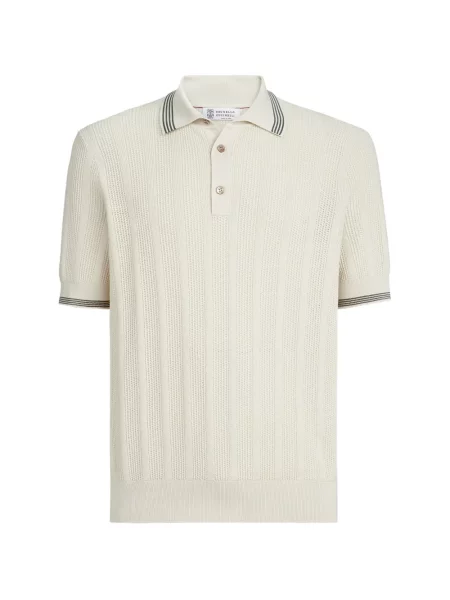 Tricou polo Brunello Cucinelli tricotate
