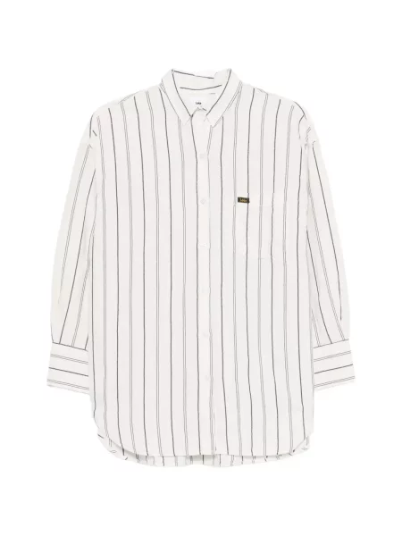 Koszula dżinsowa Lois Jeans w paski biała