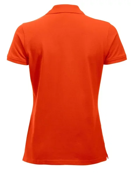 Clique Classic Marion S/S – polo z bawełny nowoczesny krój – blood pomarańczowa
