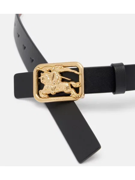 Cu centură curea Burberry din piele negru