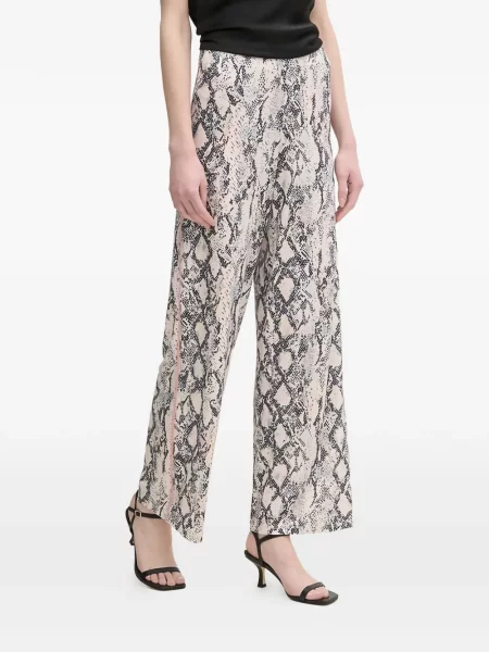 Pantaloni Oui cu imagine cu model piele de șarpe