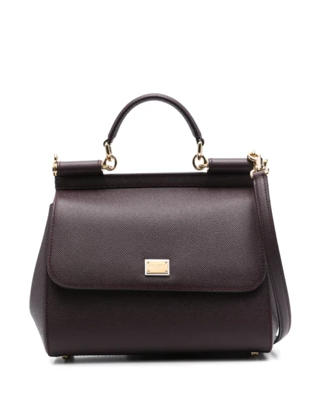 Geantă Dolce & Gabbana Sicily maro