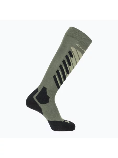 Скиорски чорапи Salomon S/Access deep lichen green/lime cream/black черно
