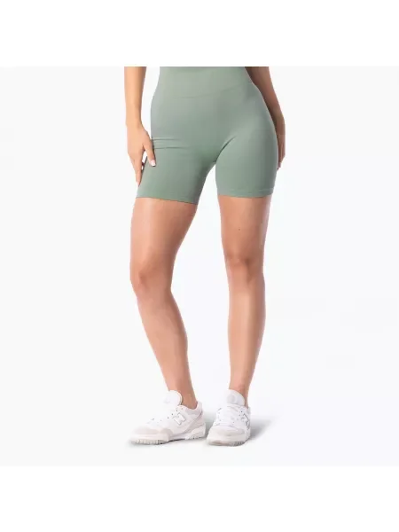 Дамски шорти за тренировка Carpatree Simply Seamless бледозелени зелено