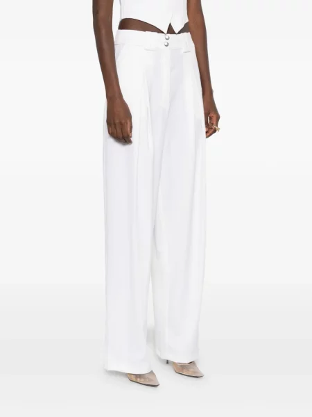 Pantaloni Vestiaire D'un Oiseau Libre plisate alb