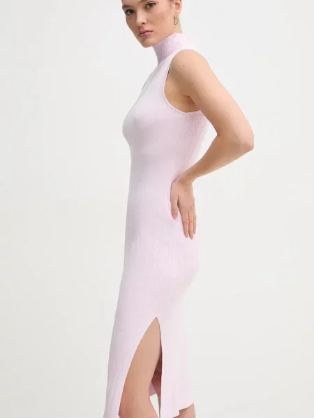 Dkny sukienka mini dopasowana różowy