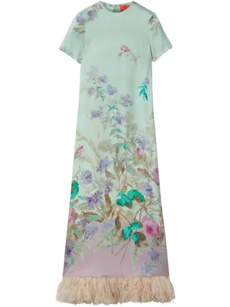 Rochie midi La Doublej până la genunchi de costum verde