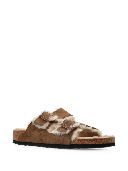 Sandale Birkenstock din piele de oaie maro