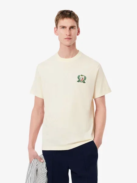 Футболка Lacoste молочний