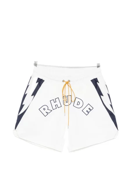 Pantaloni scurți Rhude cu imagine cu cordon alb
