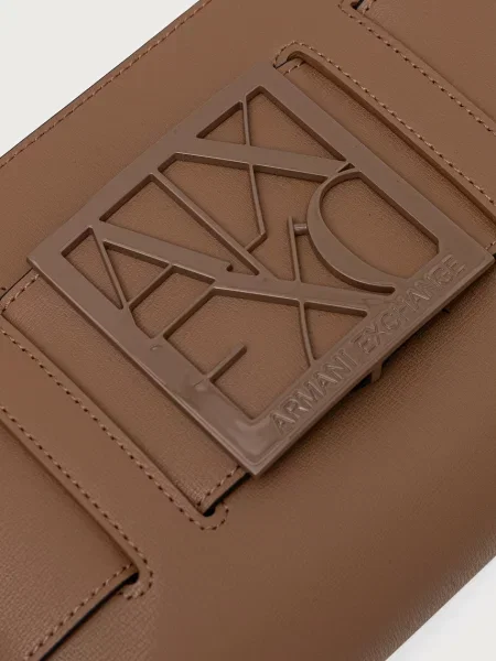 Кожаная сумка хобо Armani Exchange