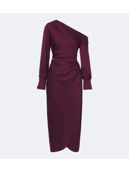 Rochie midi Simkhai din satin drapată violet