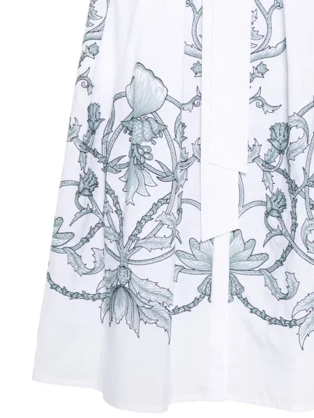 Rochie midi Eleventy cu model floral alb