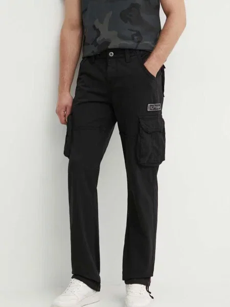 Alpha Industries pantaloni Jet Jet Pant bărbați drept negru