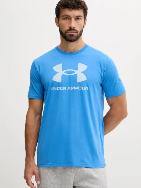 Тениска Under Armour SPORTSTYLE LOGO тъмносиньо с принт синьо