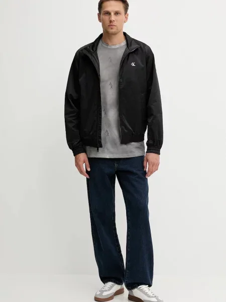 Calvin Klein Jeans prechodná bunda pánska čierna