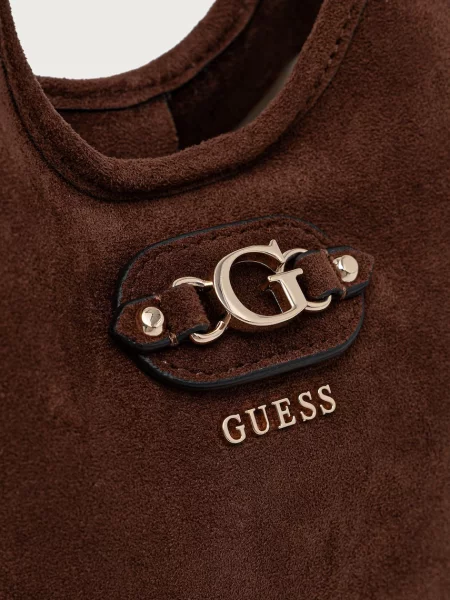 Замшевая сумка через плечо Guess