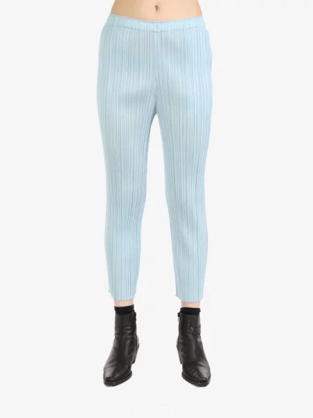 Plisuoti kelnės Pleats Please Issey Miyake mėlyna