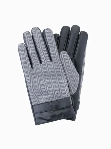 Elegantné rukavice Ombre so slieňovým vzorom sivá